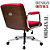Cadeira Design Office Eames Signature Diretor Cromada com Rodinhas Anti Risco - Capa em Madeira - Rosa Pink - Imagem 6