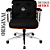 Cadeira Design Office Eames Signature Diretor Cromada com Rodinhas Anti Risco - Capa em Madeira - Preto - Imagem 6