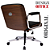 Cadeira Design Office Eames Signature Diretor Cromada com Rodinhas Anti Risco - Capa em Madeira - Preto - Imagem 4