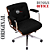 Cadeira Design Office Eames Signature Diretor Cromada com Rodinhas Anti Risco - Capa em Madeira - Preto - Imagem 3