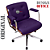 Cadeira Design Office Eames Signature Diretor Cromada com Rodinhas Anti Risco - Capa em Madeira - Roxo - Imagem 4