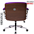 Cadeira Design Office Eames Signature Diretor Cromada com Rodinhas Anti Risco - Capa em Madeira - Roxo - Imagem 5