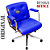 Cadeira Design Office Eames Signature Diretor Cromada com Rodinhas Anti Risco - Capa em Madeira - Azul Royal - Imagem 4