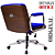 Cadeira Design Office Eames Signature Diretor Cromada com Rodinhas Anti Risco - Capa em Madeira - Azul Royal - Imagem 6