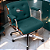 Cadeira Design Office Eames Signature Diretor Cromada com Rodinhas Anti Risco - Capa em Madeira - Verde - Imagem 1