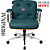 Cadeira Design Office Eames Signature Diretor Cromada com Rodinhas Anti Risco - Capa em Madeira - Verde - Imagem 4