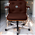 Cadeira Design Office Eames Signature Diretor Cromada com Rodinhas Anti Risco - Capa em Madeira - Vermelho Vinho - Imagem 2
