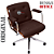 Cadeira Design Office Eames Signature Diretor Cromada com Rodinhas Anti Risco - Capa em Madeira - Vermelho Vinho - Imagem 3
