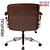 Cadeira Design Office Eames Signature Diretor Cromada com Rodinhas Anti Risco - Capa em Madeira - Vermelho Vinho - Imagem 5