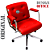 Cadeira Design Office Eames Signature Diretor Cromada com Rodinhas Anti Risco - Capa em Madeira - Vermelho - Imagem 4