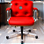 Cadeira Design Office Eames Signature Diretor Cromada com Rodinhas Anti Risco - Capa em Madeira - Vermelho - Imagem 2
