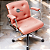 Cadeira Design Office Eames Signature Diretor Cromada com Rodinhas Anti Risco - Capa em Madeira - Vermelho Telha - Imagem 1