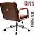 Cadeira Design Office Eames Signature Diretor Cromada com Rodinhas Anti Risco - Capa em Madeira - Vermelho Telha - Imagem 5