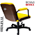 Cadeira Design Office Eames Signature Diretor Black com Rodinhas Anti Risco - Capa em Madeira - Amarelo - Imagem 5
