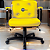 Cadeira Design Office Eames Signature Diretor Black com Rodinhas Anti Risco - Capa em Madeira - Amarelo - Imagem 2