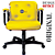 Cadeira Design Office Eames Signature Diretor Black com Rodinhas Anti Risco - Capa em Madeira - Amarelo - Imagem 4