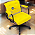Cadeira Design Office Eames Signature Diretor Black com Rodinhas Anti Risco - Capa em Madeira - Amarelo - Imagem 1