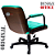 Cadeira Design Office Eames Signature Diretor Black com Rodinhas Anti Risco - Capa em Madeira - Verde Água - Imagem 5