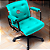 Cadeira Design Office Eames Signature Diretor Black com Rodinhas Anti Risco - Capa em Madeira - Verde Água - Imagem 1