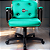 Cadeira Design Office Eames Signature Diretor Black com Rodinhas Anti Risco - Capa em Madeira - Verde Água - Imagem 2
