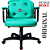 Cadeira Design Office Eames Signature Diretor Black com Rodinhas Anti Risco - Capa em Madeira - Verde Água - Imagem 3
