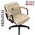 Cadeira Design Office Eames Signature Diretor Black com Rodinhas Anti Risco - Capa em Madeira - Bege - Imagem 3