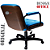 Cadeira Design Office Eames Signature Diretor Black com Rodinhas Anti Risco - Capa em Madeira - Azul Bebê - Imagem 6