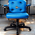 Cadeira Design Office Eames Signature Diretor Black com Rodinhas Anti Risco - Capa em Madeira - Azul Bebê - Imagem 2