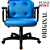 Cadeira Design Office Eames Signature Diretor Black com Rodinhas Anti Risco - Capa em Madeira - Azul Bebê - Imagem 3