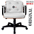 Cadeira Design Office Eames Signature Diretor Black com Rodinhas Anti Risco - Capa em Madeira - Branco - Imagem 3