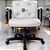 Cadeira Design Office Eames Signature Diretor Black com Rodinhas Anti Risco - Capa em Madeira - Branco - Imagem 2