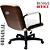 Cadeira Design Office Eames Signature Diretor Black com Rodinhas Anti Risco - Capa em Madeira - Branco - Imagem 6