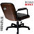 Cadeira Design Office Eames Signature Diretor Black com Rodinhas Anti Risco - Capa em Madeira - Marrom Café - Imagem 6