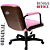 Cadeira Design Office Eames Signature Diretor Black com Rodinhas Anti Risco - Capa em Madeira - Rosa Claro - Imagem 6