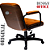 Cadeira Design Office Eames Signature Diretor Black com Rodinhas Anti Risco - Capa em Madeira - Caramelo - Imagem 5