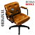 Cadeira Design Office Eames Signature Diretor Black com Rodinhas Anti Risco - Capa em Madeira - Caramelo - Imagem 3