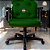 Cadeira Design Office Eames Signature Diretor Black com Rodinhas Anti Risco - Capa em Madeira - Verde Escuro - Imagem 2