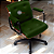 Cadeira Design Office Eames Signature Diretor Black com Rodinhas Anti Risco - Capa em Madeira - Verde Escuro - Imagem 1