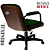 Cadeira Design Office Eames Signature Diretor Black com Rodinhas Anti Risco - Capa em Madeira - Verde Escuro - Imagem 6