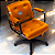 Cadeira Design Office Eames Signature Diretor Black com Rodinhas Anti Risco - Capa em Madeira - Laranja - Imagem 1
