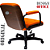 Cadeira Design Office Eames Signature Diretor Black com Rodinhas Anti Risco - Capa em Madeira - Laranja - Imagem 6