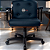 Cadeira Design Office Eames Signature Diretor Black com Rodinhas Anti Risco - Capa em Madeira - Azul Marinho - Imagem 2