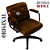 Cadeira Design Office Eames Signature Diretor Black com Rodinhas Anti Risco - Capa em Madeira - Marrom - Imagem 3