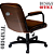 Cadeira Design Office Eames Signature Diretor Black com Rodinhas Anti Risco - Capa em Madeira - Marrom - Imagem 6