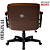 Cadeira Design Office Eames Signature Diretor Black com Rodinhas Anti Risco - Capa em Madeira - Marrom - Imagem 5