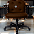 Cadeira Design Office Eames Signature Diretor Black com Rodinhas Anti Risco - Capa em Madeira - Marrom - Imagem 2