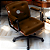 Cadeira Design Office Eames Signature Diretor Black com Rodinhas Anti Risco - Capa em Madeira - Marrom - Imagem 1