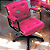 Cadeira Design Office Eames Signature Diretor Black com Rodinhas Anti Risco - Capa em Madeira - Rosa Pink - Imagem 2
