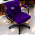 Cadeira Design Office Eames Signature Diretor Black com Rodinhas Anti Risco - Capa em Madeira - Roxo - Imagem 1