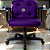Cadeira Design Office Eames Signature Diretor Black com Rodinhas Anti Risco - Capa em Madeira - Roxo - Imagem 2